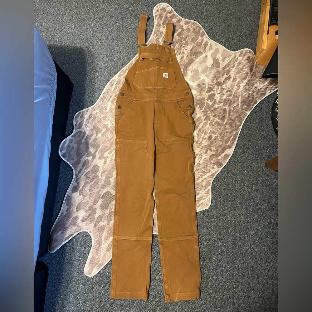Womens Carhartt Rugged Flex Relaxed Fit Twill Bib Overall x-small long
